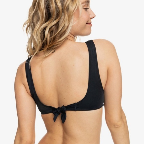 NEW Roxy Beach Classics - Elongated Triangle Bikini Top in navy - size M - Picture 2 of 5